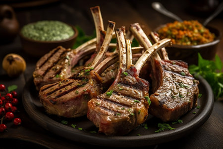 Juicy and Flavorful Grilled Rack of Lamb Chopsの素材