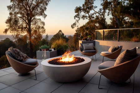 Modern Outdoor Backyard Grey Fire Pit for Outdoor Gatheringsの素材