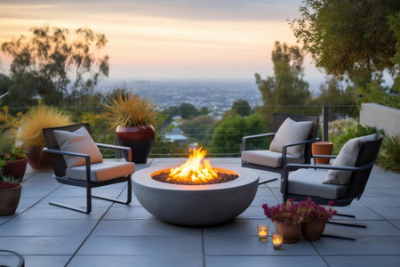 Modern Outdoor Backyard Grey Fire Pit for Outdoor Gatheringsの素材