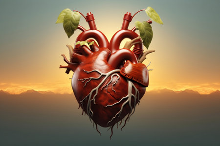 Anatomy of the Human Heart. AIの素材