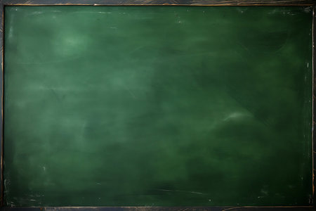 Back to School Concept: Green Blackboard with Chalk Scratches. AIの素材