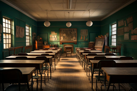 Embracing the Past in an Empty Classroom: Rediscovering Education. AIの素材
