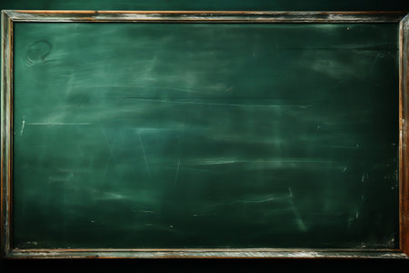 Back to School Concept: Green Blackboard with Chalk Scratches. AIの素材