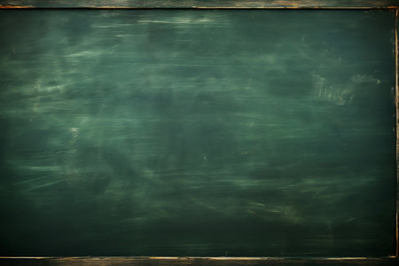 Back to School Concept: Green Blackboard with Chalk Scratches. AIの素材