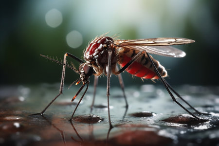 Mosquito-Borne Fever Trio Dengue Zika and Chikungunya by Aedes Mosquitoの素材