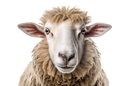 Sheep on white Backgroundの素材