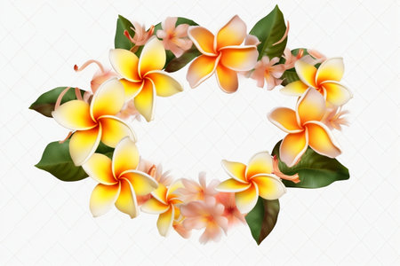 Isolated Goal Ring Flower on White Background Floral Symbolの素材