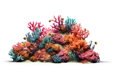 Coral Reef on white Backgroundの素材