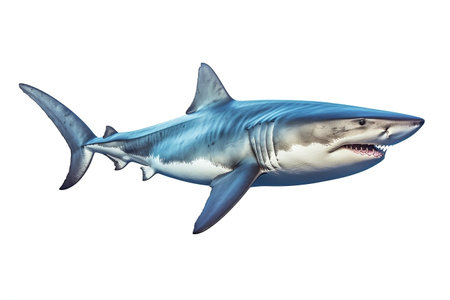 Shark Isolated on white Backgroundの素材