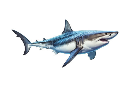 Shark Isolated on white Backgroundの素材