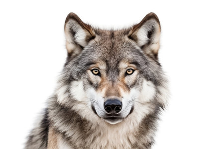 Wolf on white Backgroundの素材