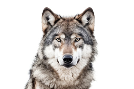 Wolf on white Backgroundの素材