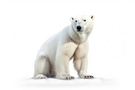 Polar Bear Isolated on white Backgroundの素材