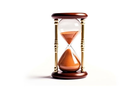 Hourglass Isolated on White Backgroundの素材