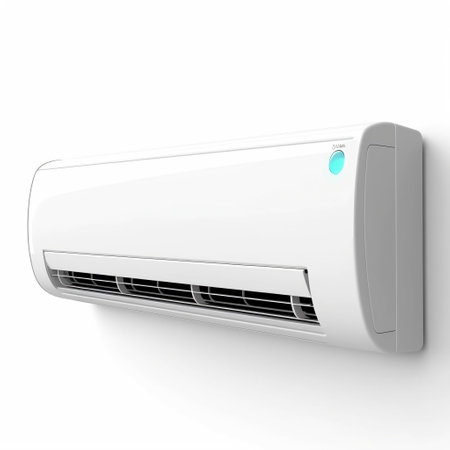 Air Conditioner on white Backgroundの素材