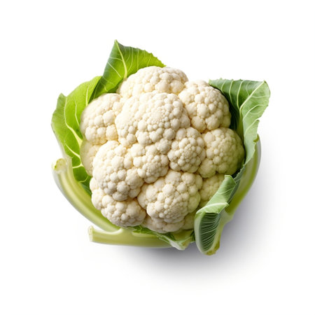 Cauliflower isolated on white backgroundの素材
