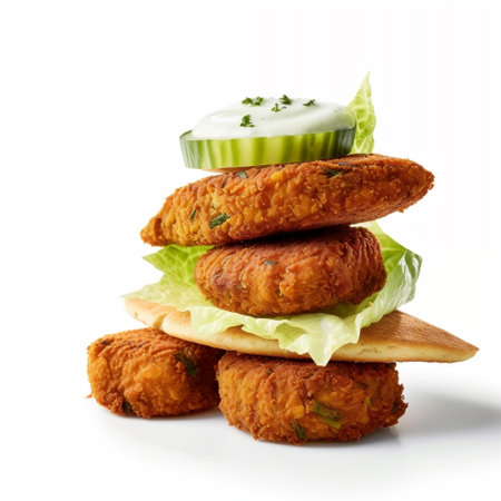 Delicious Falafel on white Backgroundの素材