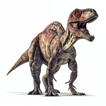 Majestic Dinosaur on white Backgroundの素材