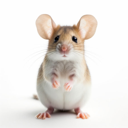 Mouse on white Backgroundの素材
