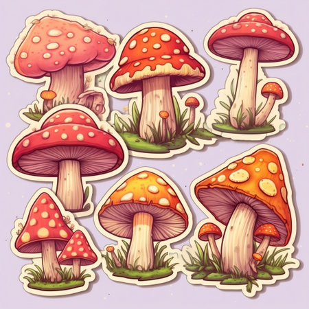 Mushroom Sticker Bundleの素材