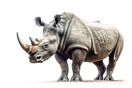 Rhino in transparent background. AIの素材