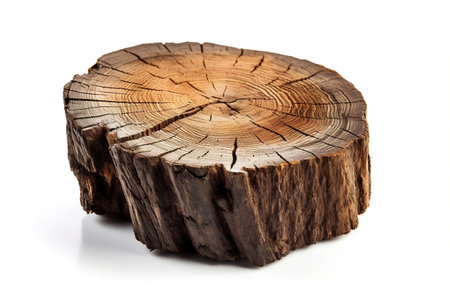 Isolated Wood Stump on Transparent Background Illustration, AIの素材