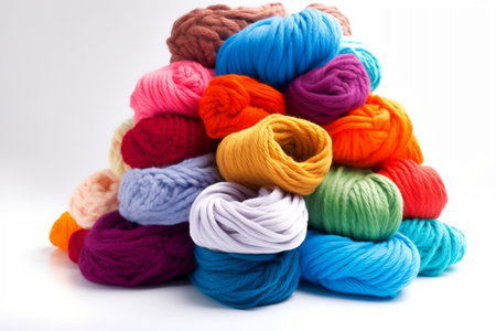 Colorful Yarn Transparent Isolated Craft, Generative AIの素材