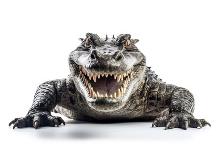 Crocodile Transparent Isolated Close-Up, AIの素材