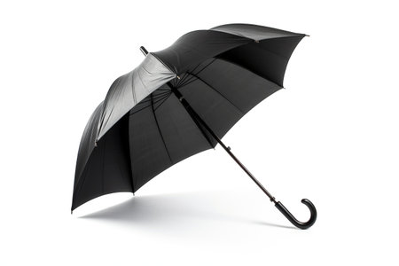 Black Umbrella Transparent Isolated Rain Protection, AIの素材