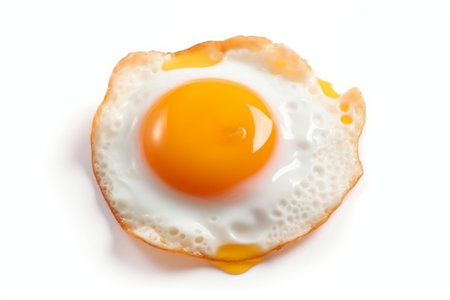 Fried Egg Isolated on a Transparent Background. AIの素材