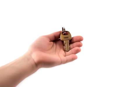 Hand Holding Car Key Isolated on a Transparent Background. AIの素材