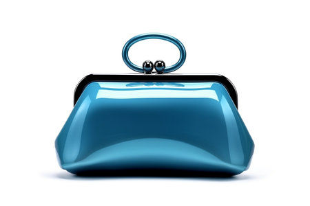 Blue Glossy Bag Isolated on Transparent Background. AIの素材