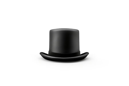 Cylinder Hat Isolated on Transparent Background. AIの素材