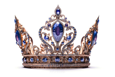 Regal Brilliance Crown Isolated on a Transparent Background. AIの素材