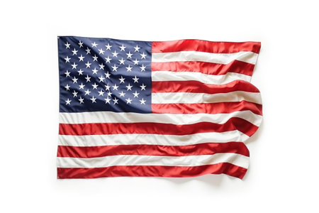 Flag of the United States of America Isolated on a Transparent Background. AIの素材