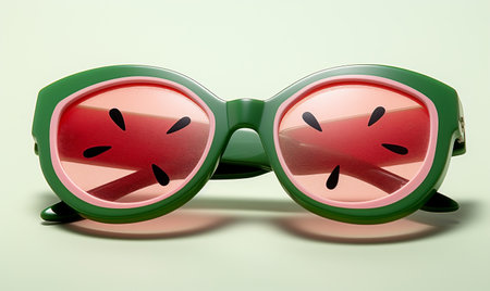 Watermelon Summer Holiday Fashion Sunglasses. AIの素材