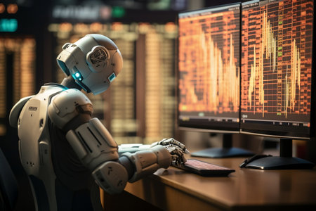 Analyzing Robot Stock Market Chartの素材