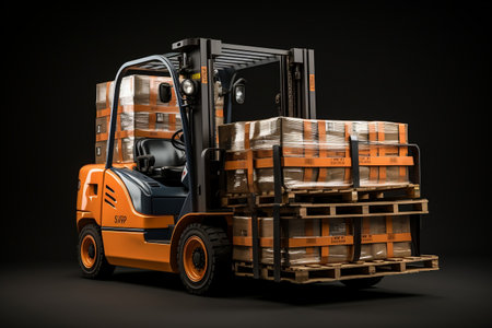 Wooden Crate Forklift Illustration. AIの素材