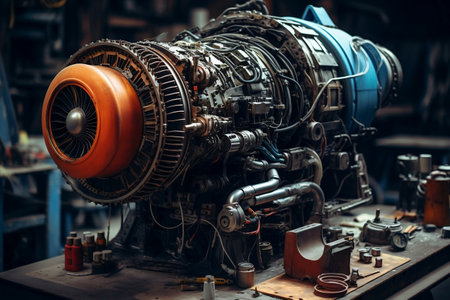 Aircraft Engine Repair and Maintenance Services. AIの素材