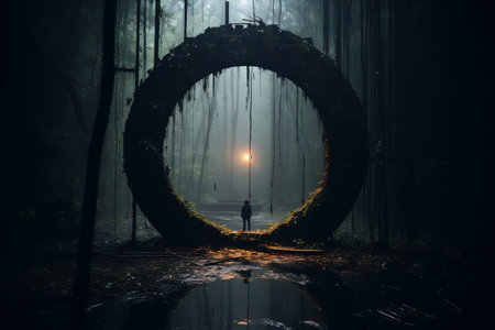 Unveiling the Enigmatic Realm: A Hidden Gateway. AIの素材