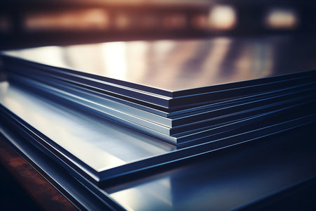 Industrial Facilities with Rolled Steel Sheet Texture. AIの素材