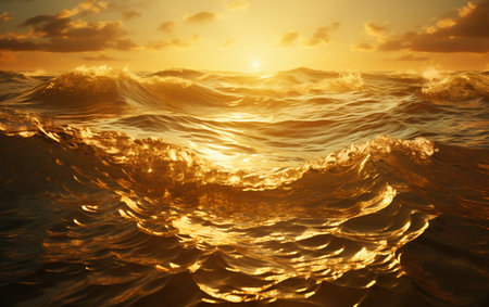 Golden Ocean Glimmering Seascapeの素材