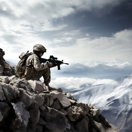 Mountain Peak Sniper: Army Soldier Aiming Rifleの素材