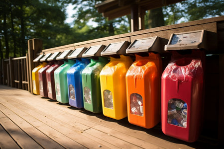 Diverting Plastic Bottles to Recycling Bins: Safeguarding the Environment. AIの素材