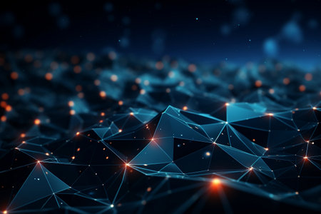 Network Grid Fusion: Background Wallpaper. AIの素材