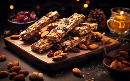 Crafted Nut and Dried Fruit Energy Bar Created at Home byの素材