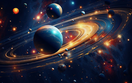 Parade of Planets in a Colorful Space Odysseyの素材