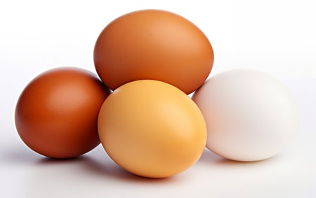 Eggs on White Backgroundの素材