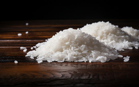 Commercial Photography: Close-Up of White Rice.の素材