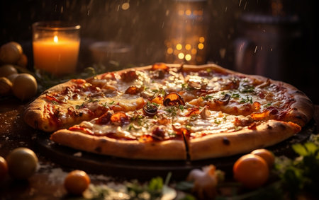 Morning Elegance: Pizza Photography with Soft Lighting.の素材